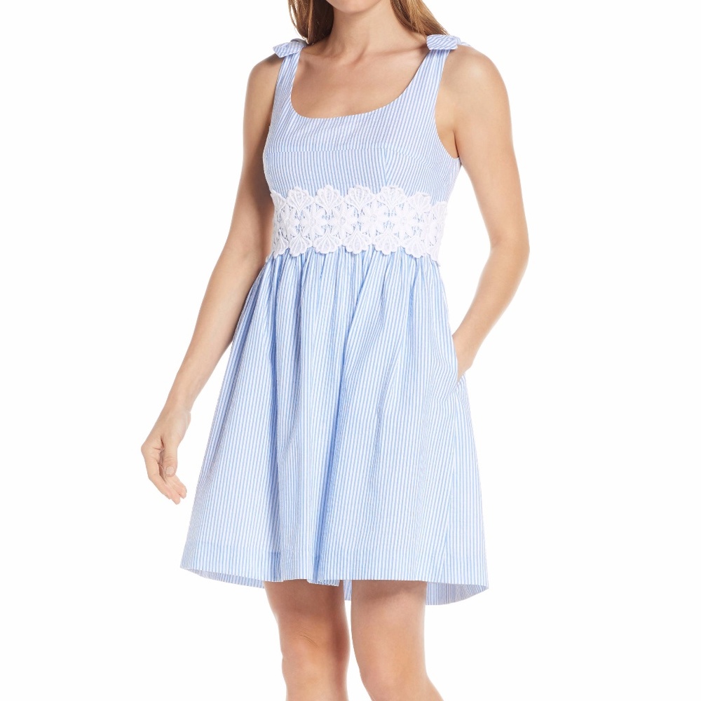 Lilly Pulitzer Tessa Dress in Blue Seersucker
